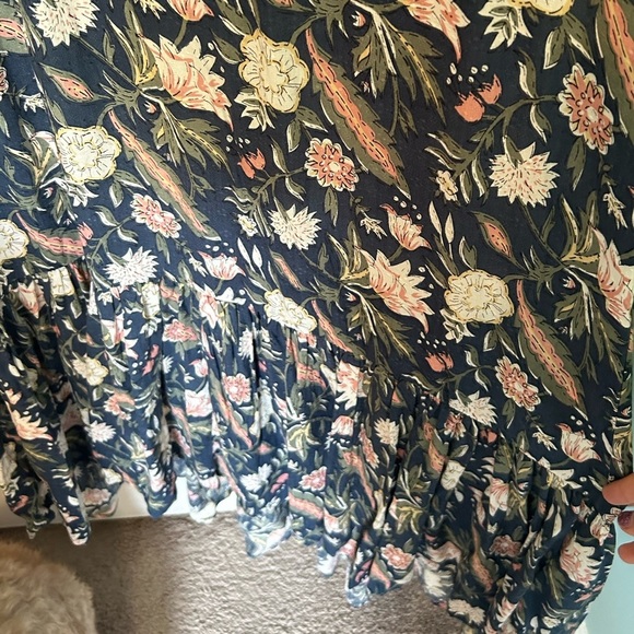 Anthropologie dRA Blue Floral Boho Messie Dress - Size Medium - Picture 4 of 10